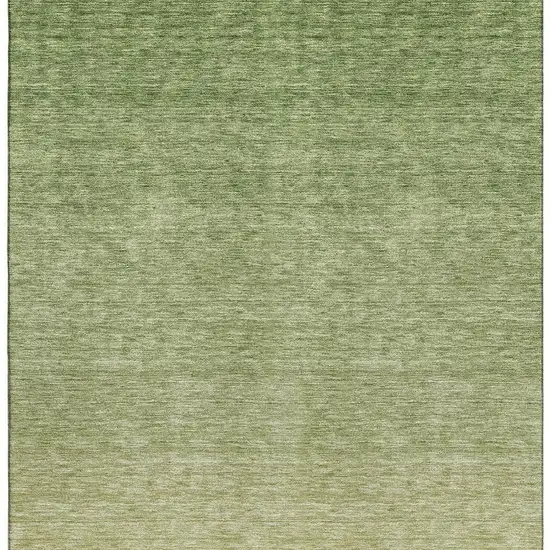 Green And Gray Ombre Washable Area Rug With UV Protection Photo 5
