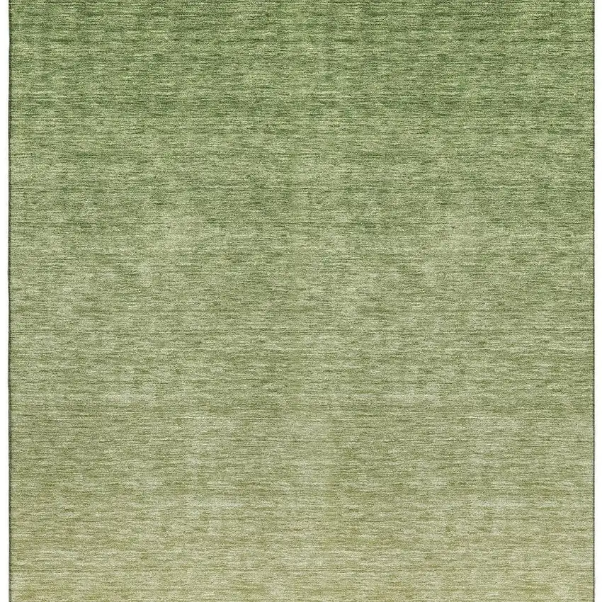 Green And Gray Ombre Washable Area Rug With UV Protection Photo 5