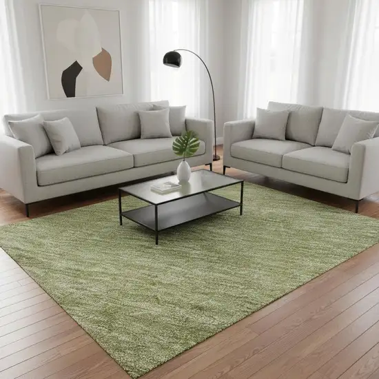 Green And Gray Ombre Washable Area Rug With UV Protection Photo 2