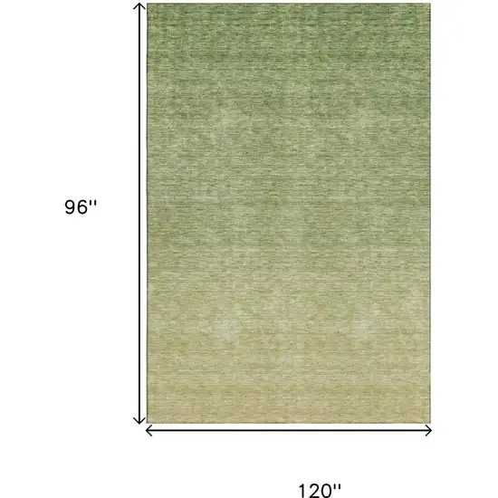 Green And Gray Ombre Washable Area Rug With UV Protection Photo 7