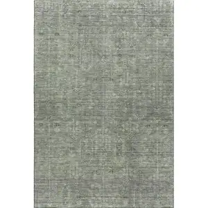 Photo of Green And Gray Southwestern Washable Area Rug With UV Protection