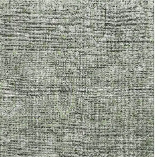 Green And Gray Southwestern Washable Area Rug With UV Protection Photo 4