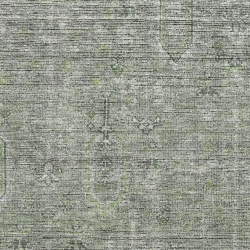 Green And Gray Southwestern Washable Area Rug With UV Protection Photo 3