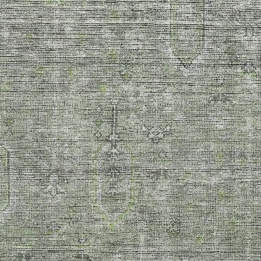 Green And Gray Southwestern Washable Area Rug With UV Protection Photo 3