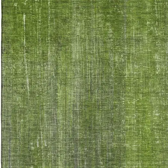 Green And Gray Striped Washable Area Rug With UV Protection Photo 3