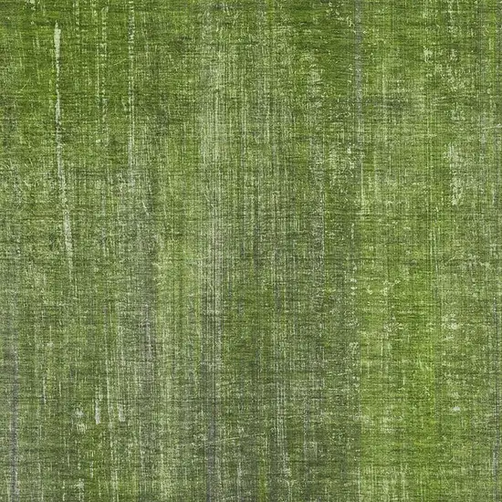 Green And Gray Striped Washable Area Rug With UV Protection Photo 3