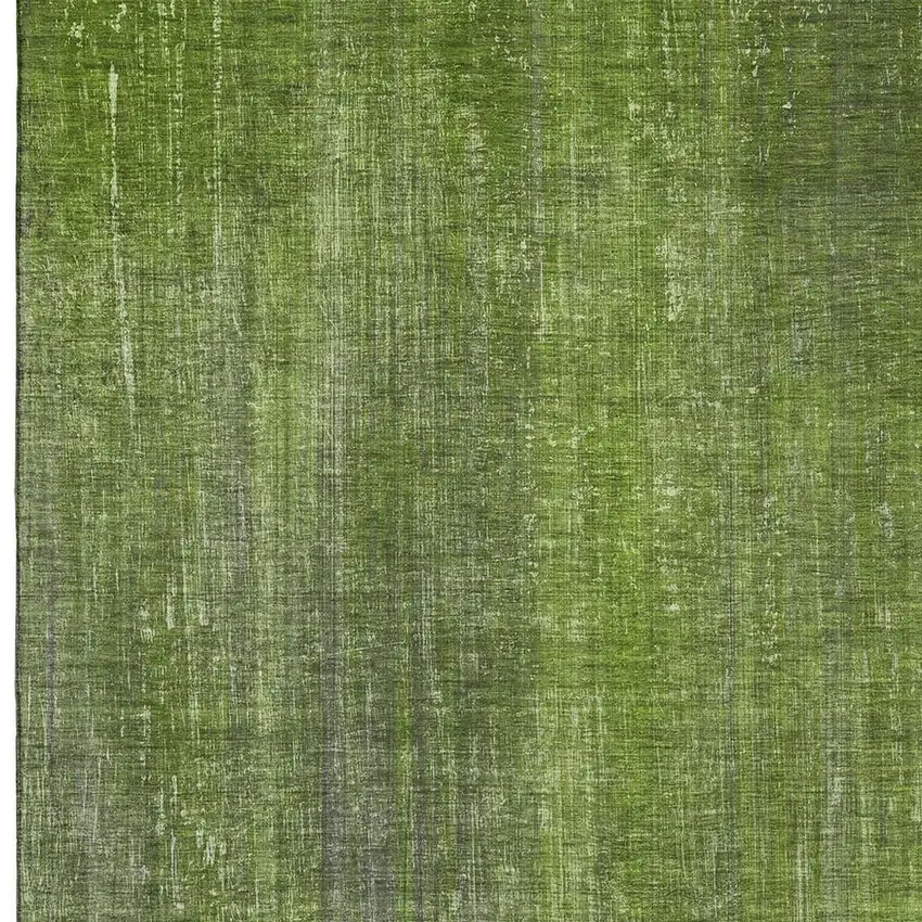 Green And Gray Striped Washable Area Rug With UV Protection Photo 4