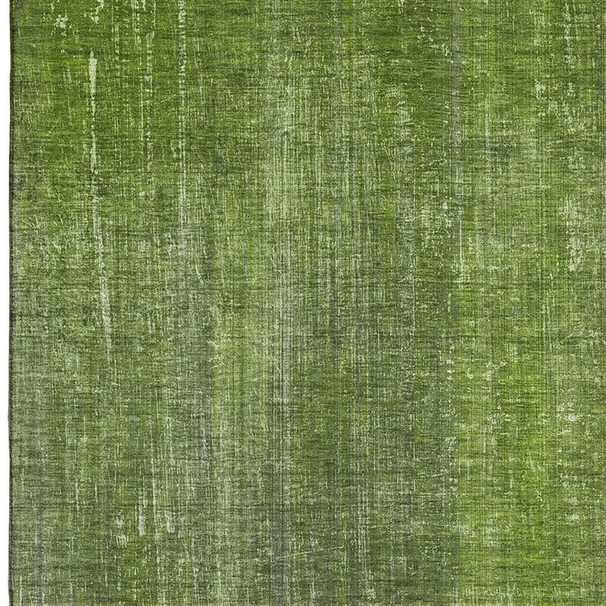Green And Gray Striped Washable Area Rug With UV Protection Photo 3