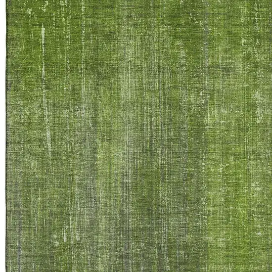 Green And Gray Striped Washable Area Rug With UV Protection Photo 3