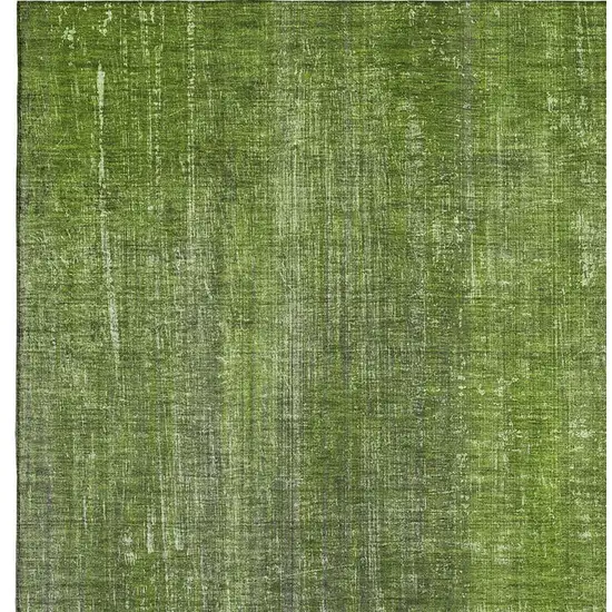 Green And Gray Striped Washable Area Rug With UV Protection Photo 3