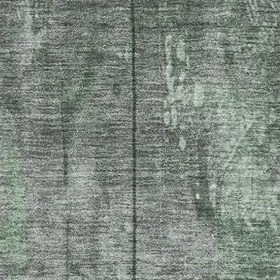 Green And Gray Striped Washable Area Rug With UV Protection Photo 2