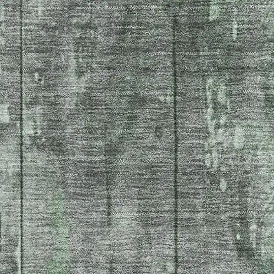 Green And Gray Striped Washable Area Rug With UV Protection Photo 2