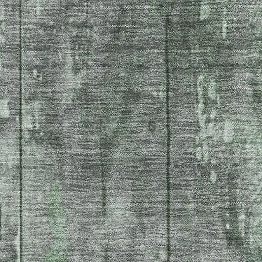 Green And Gray Striped Washable Area Rug With UV Protection Photo 2