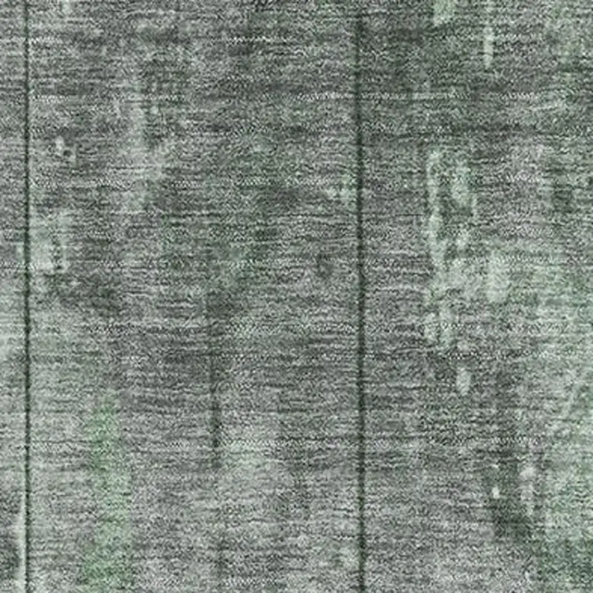 Green And Gray Striped Washable Area Rug With UV Protection Photo 2