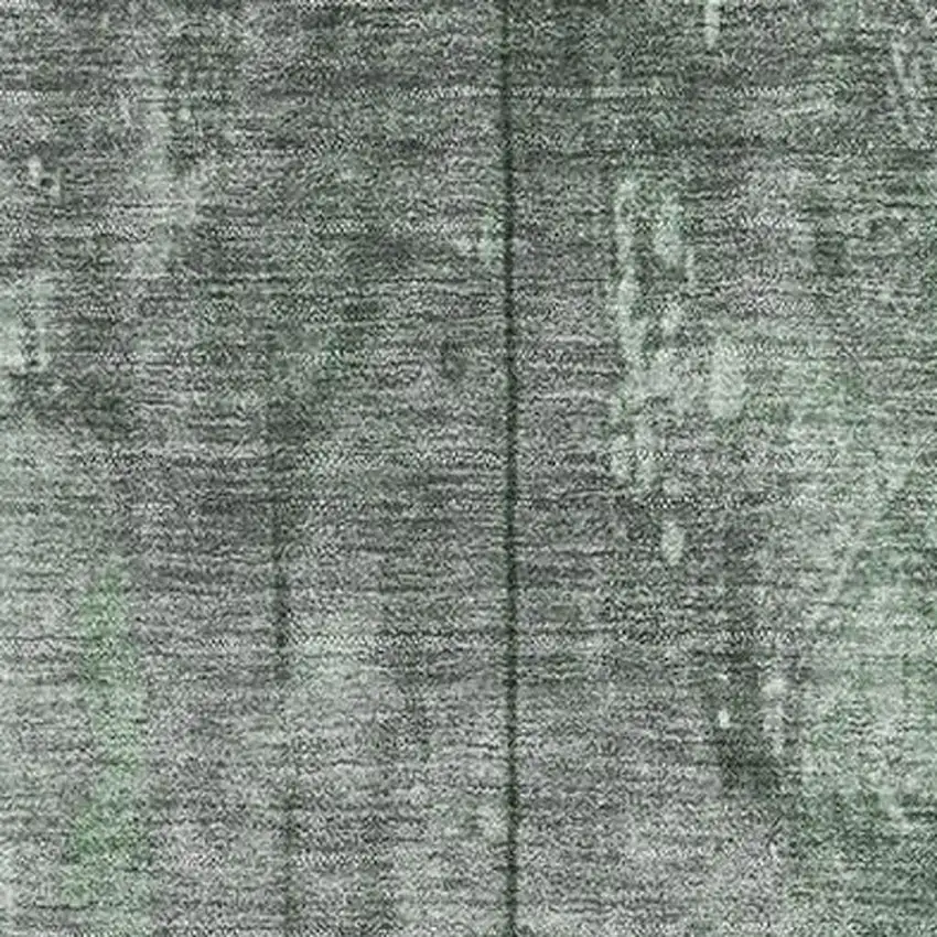 Green And Gray Striped Washable Area Rug With UV Protection Photo 2