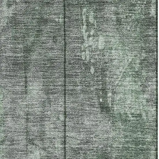 Green And Gray Striped Washable Area Rug With UV Protection Photo 2