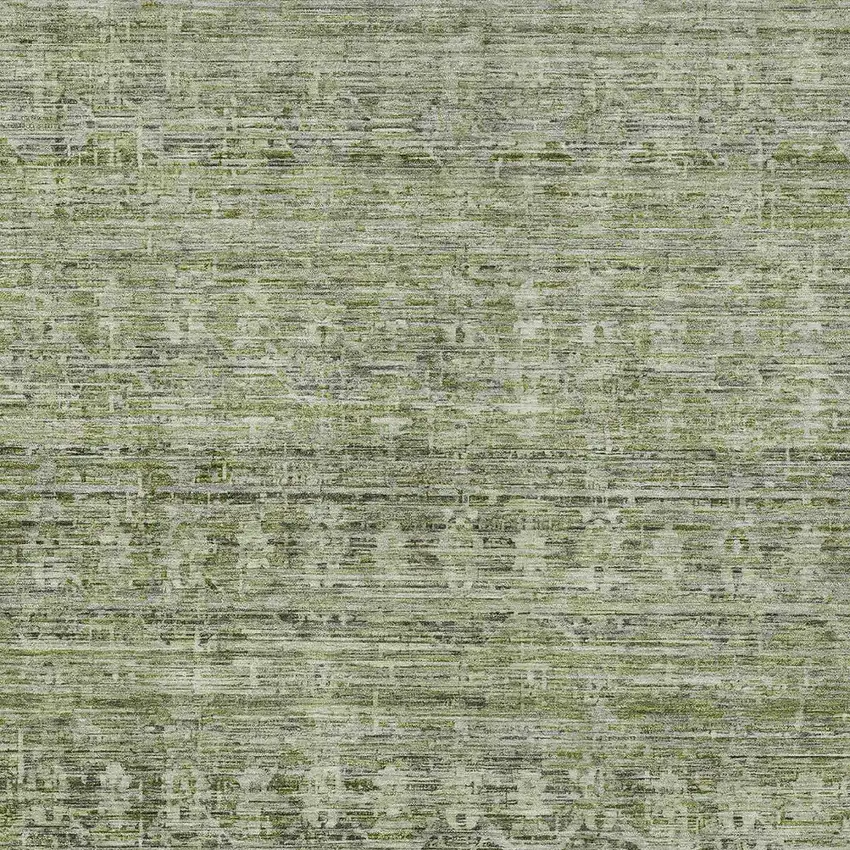 Green And Gray Striped Washable Indoor Outdoor Area Rug Photo 7