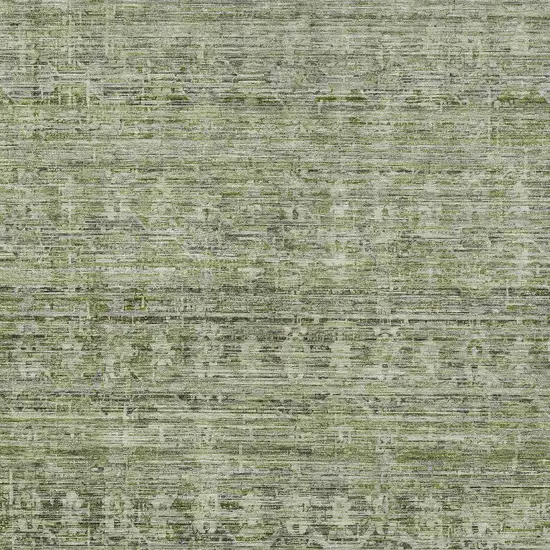 Green And Gray Striped Washable Indoor Outdoor Area Rug Photo 7