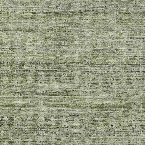 Green And Gray Striped Washable Indoor Outdoor Area Rug Photo 4