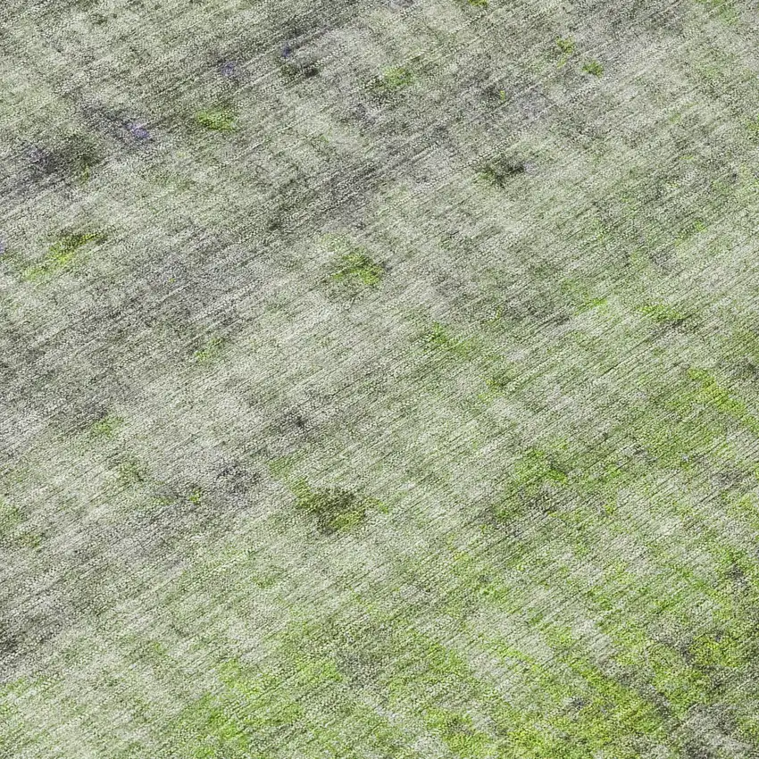 Green And Gray Striped Washable Indoor Outdoor Area Rug Photo 7