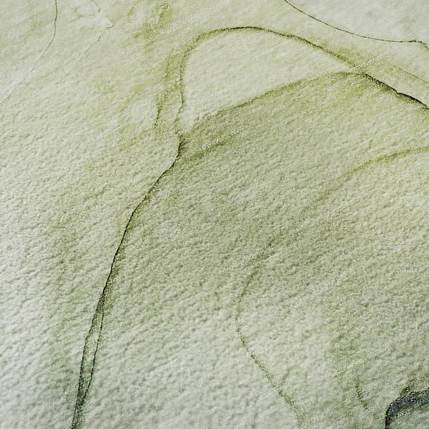 Green And Ivory Abstract Washable Area Rug With UV Protection Photo 3