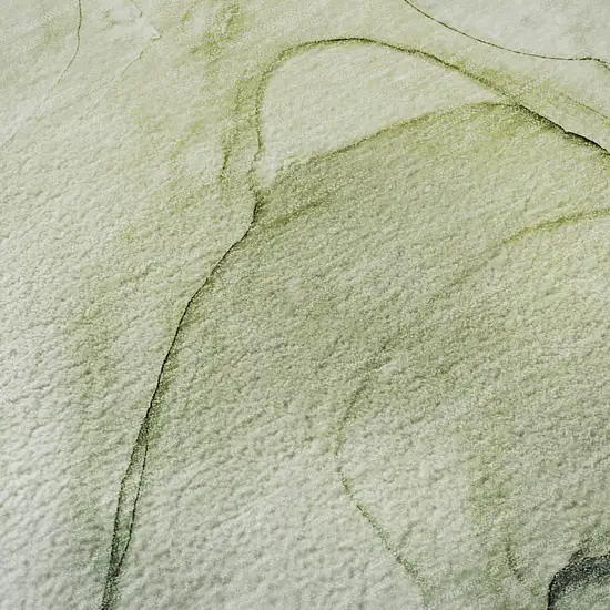 Green And Ivory Abstract Washable Area Rug With UV Protection Photo 4