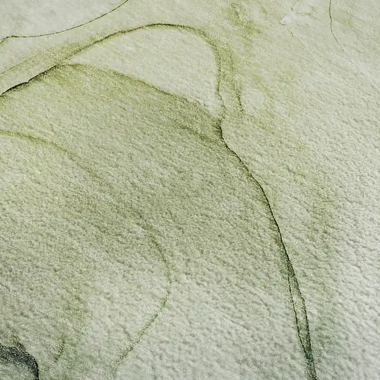 Green And Ivory Abstract Washable Area Rug With UV Protection Photo 5