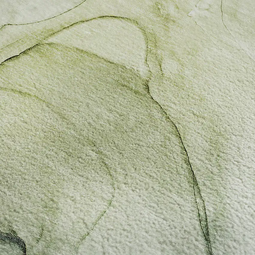 Green And Ivory Abstract Washable Area Rug With UV Protection Photo 5