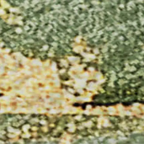 Green And Ivory Abstract Washable Area Rug With UV Protection Photo 4