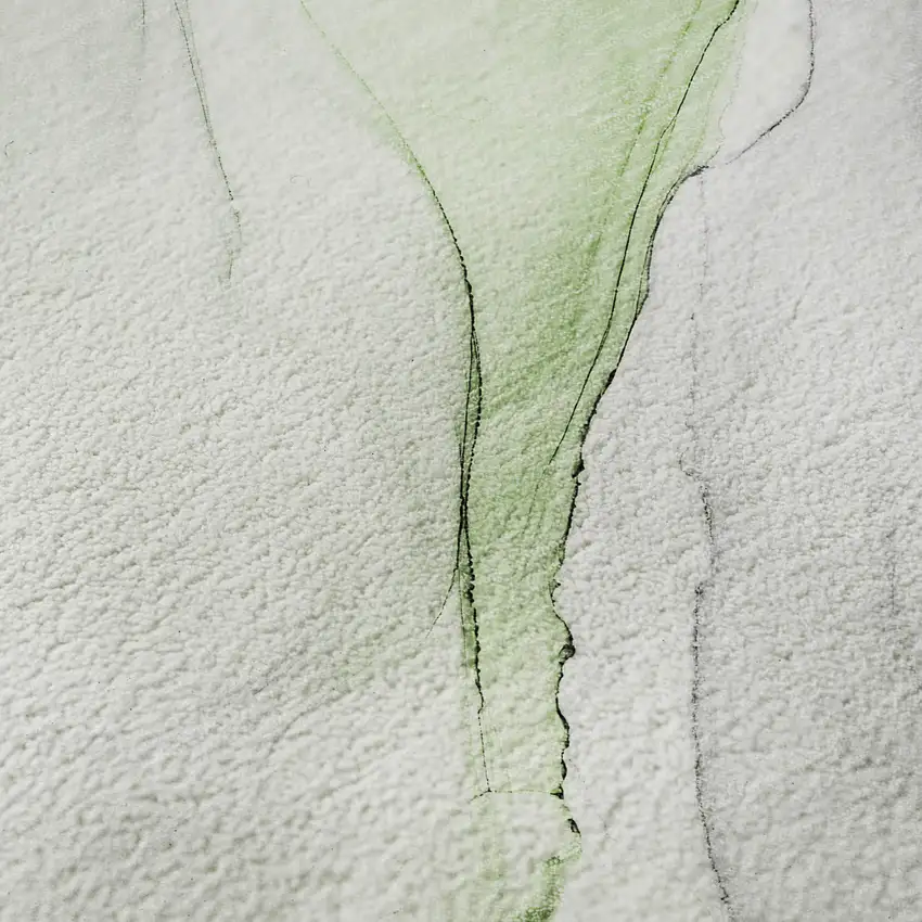 Green And Ivory Abstract Washable Area Rug With UV Protection Photo 3