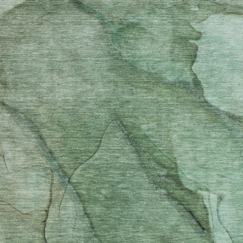 Green And Ivory Abstract Washable Area Rug With UV Protection Photo 3