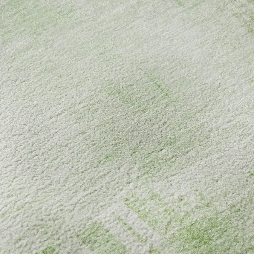 Green And Ivory Abstract Washable Area Rug With UV Protection Photo 9