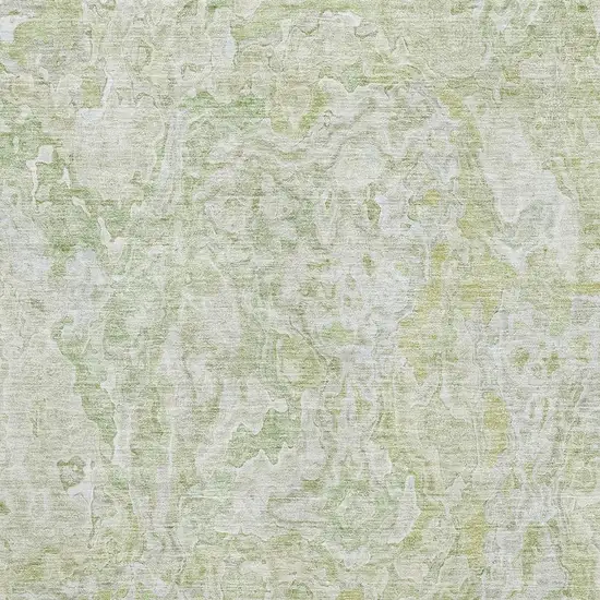 Green And Ivory Abstract Washable Area Rug With UV Protection Photo 3