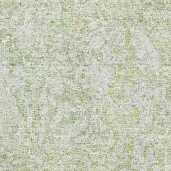 Green And Ivory Abstract Washable Area Rug With UV Protection Photo 3