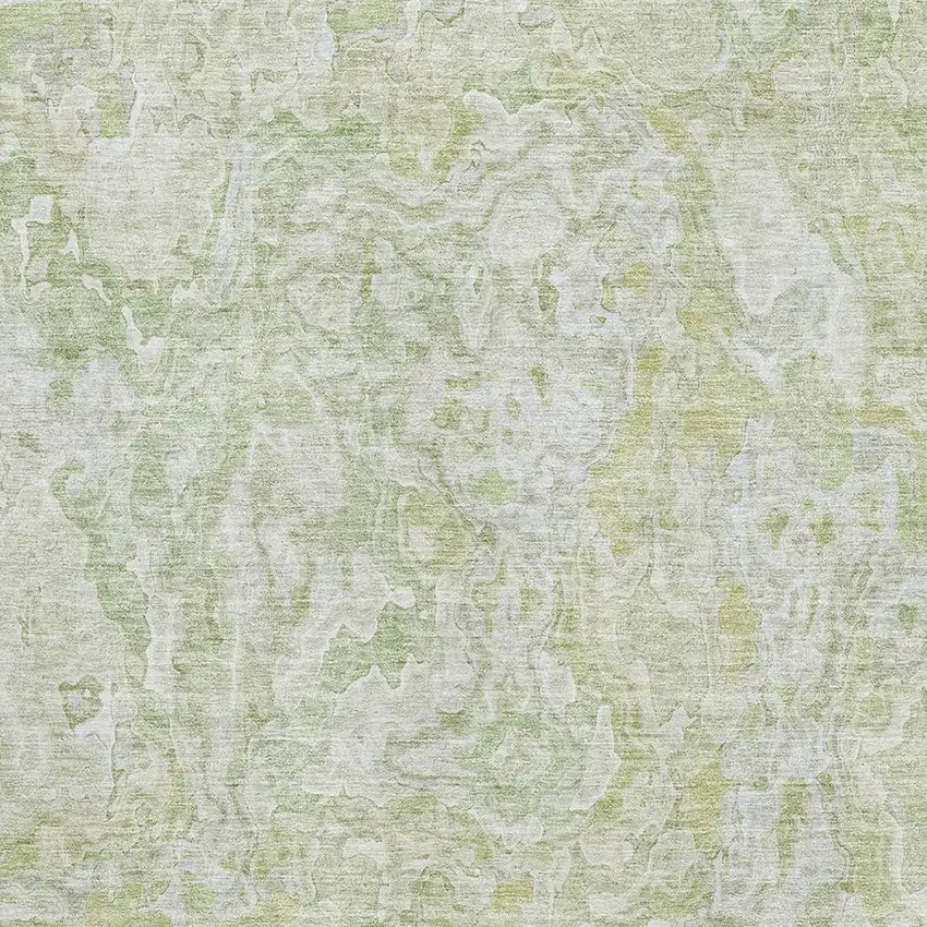 Green And Ivory Abstract Washable Area Rug With UV Protection Photo 3