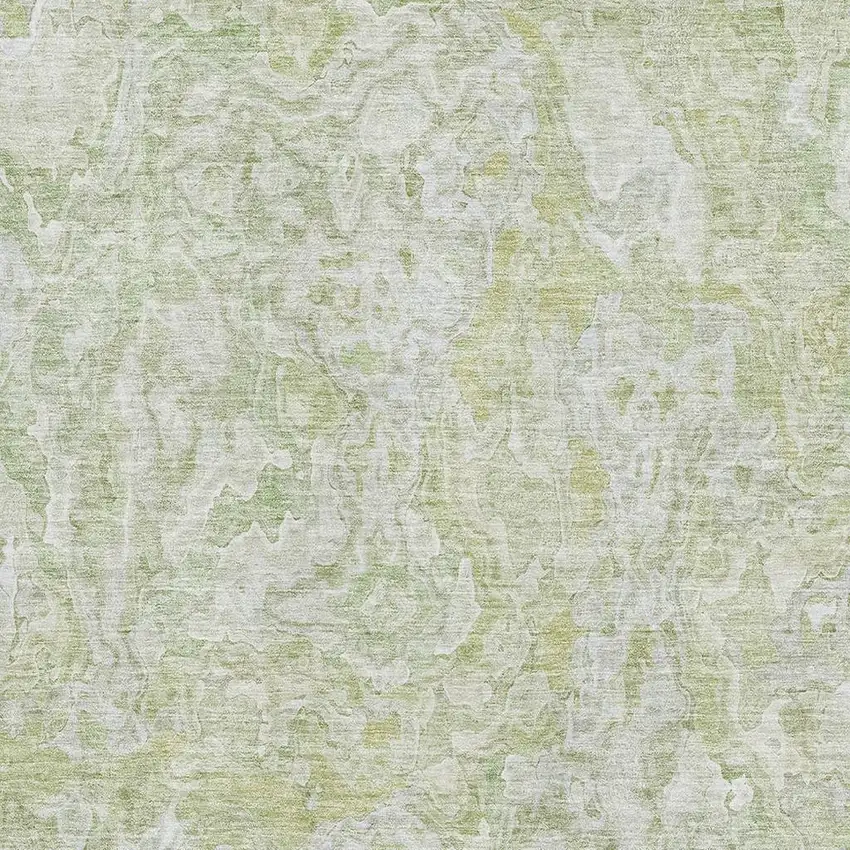 Green And Ivory Abstract Washable Area Rug With UV Protection Photo 3