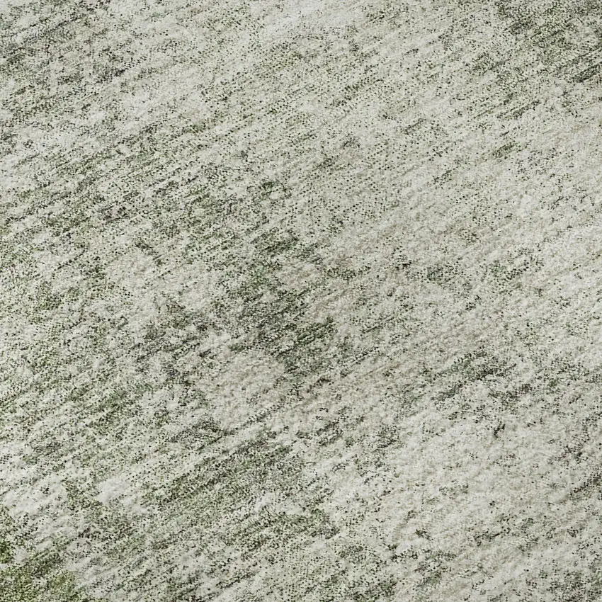 Green And Ivory Abstract Washable Area Rug With UV Protection Photo 9