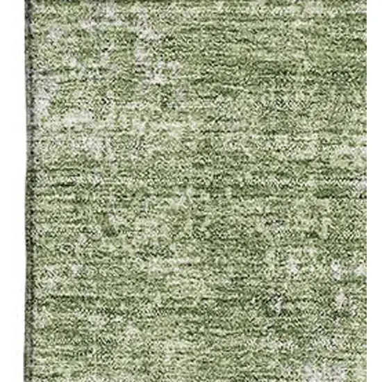 Green And Ivory Abstract Washable Area Rug With UV Protection Photo 2