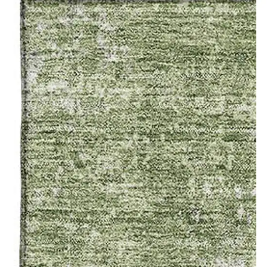 Green And Ivory Abstract Washable Area Rug With UV Protection Photo 2