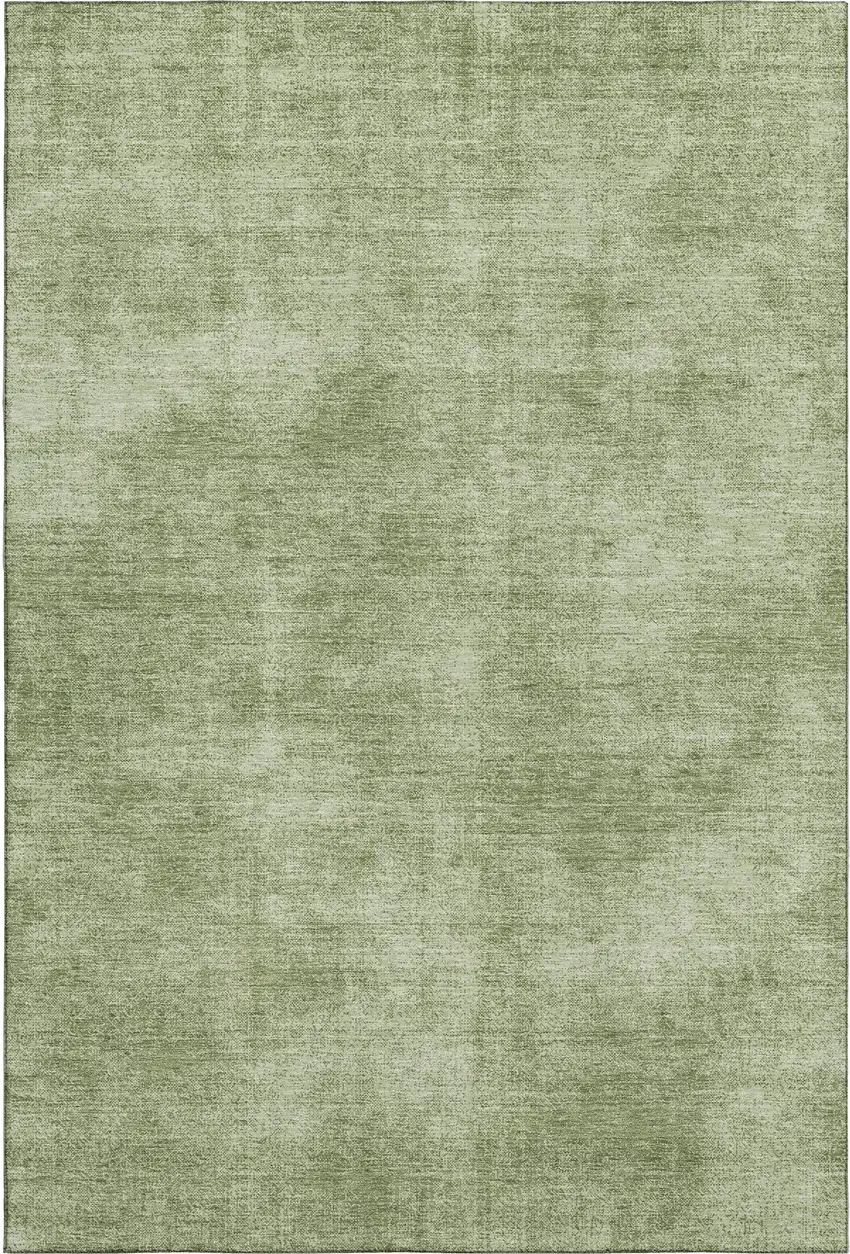 Green And Ivory Abstract Washable Area Rug With UV Protection Photo 6