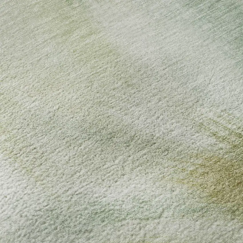 Green And Ivory Abstract Washable Area Rug With UV Protection Photo 8