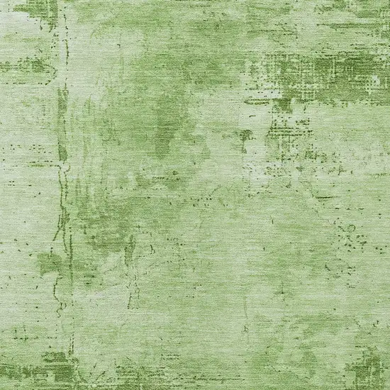 Green And Ivory Abstract Washable Indoor Outdoor Area Rug Photo 5