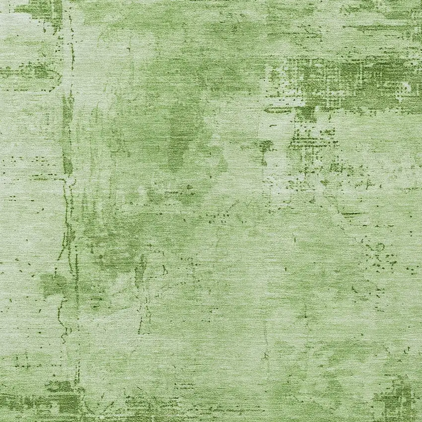 Green And Ivory Abstract Washable Indoor Outdoor Area Rug Photo 5