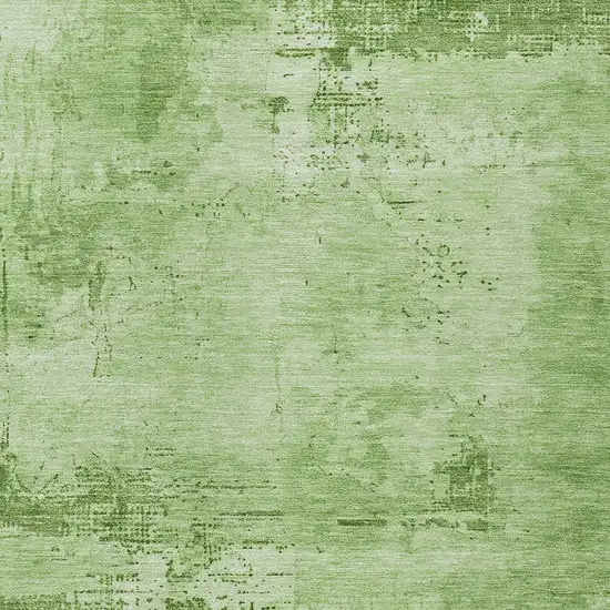 Green And Ivory Abstract Washable Indoor Outdoor Area Rug Photo 5