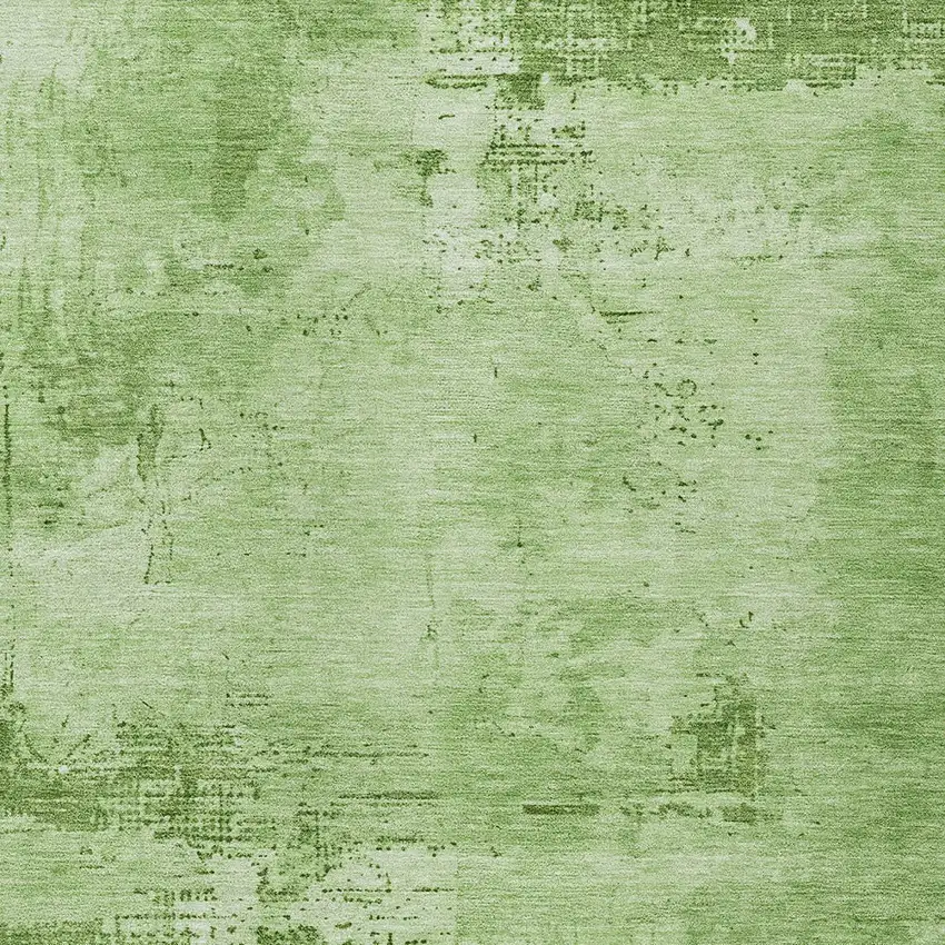 Green And Ivory Abstract Washable Indoor Outdoor Area Rug Photo 5