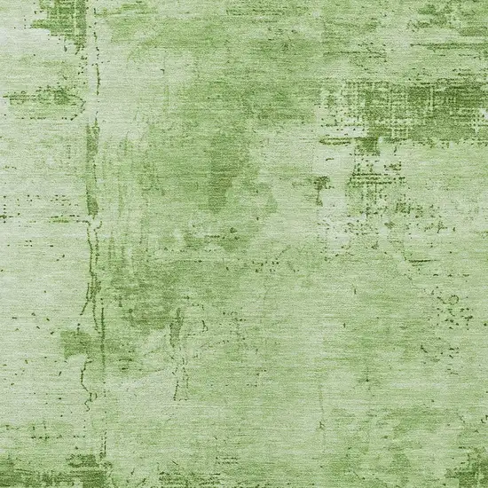 Green And Ivory Abstract Washable Indoor Outdoor Area Rug Photo 5