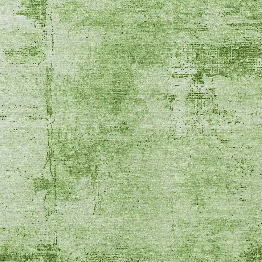Green And Ivory Abstract Washable Indoor Outdoor Area Rug Photo 5