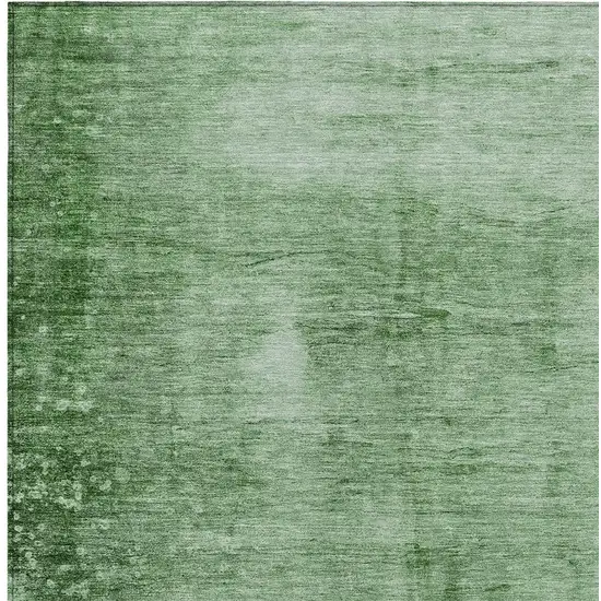 Green And Ivory Abstract Washable Indoor Outdoor Area Rug Photo 3