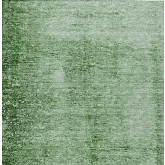 Green And Ivory Abstract Washable Indoor Outdoor Area Rug Photo 4