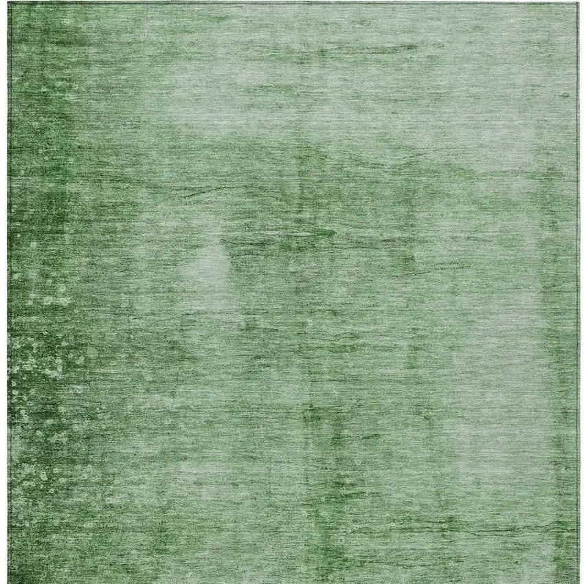 Green And Ivory Abstract Washable Indoor Outdoor Area Rug Photo 4